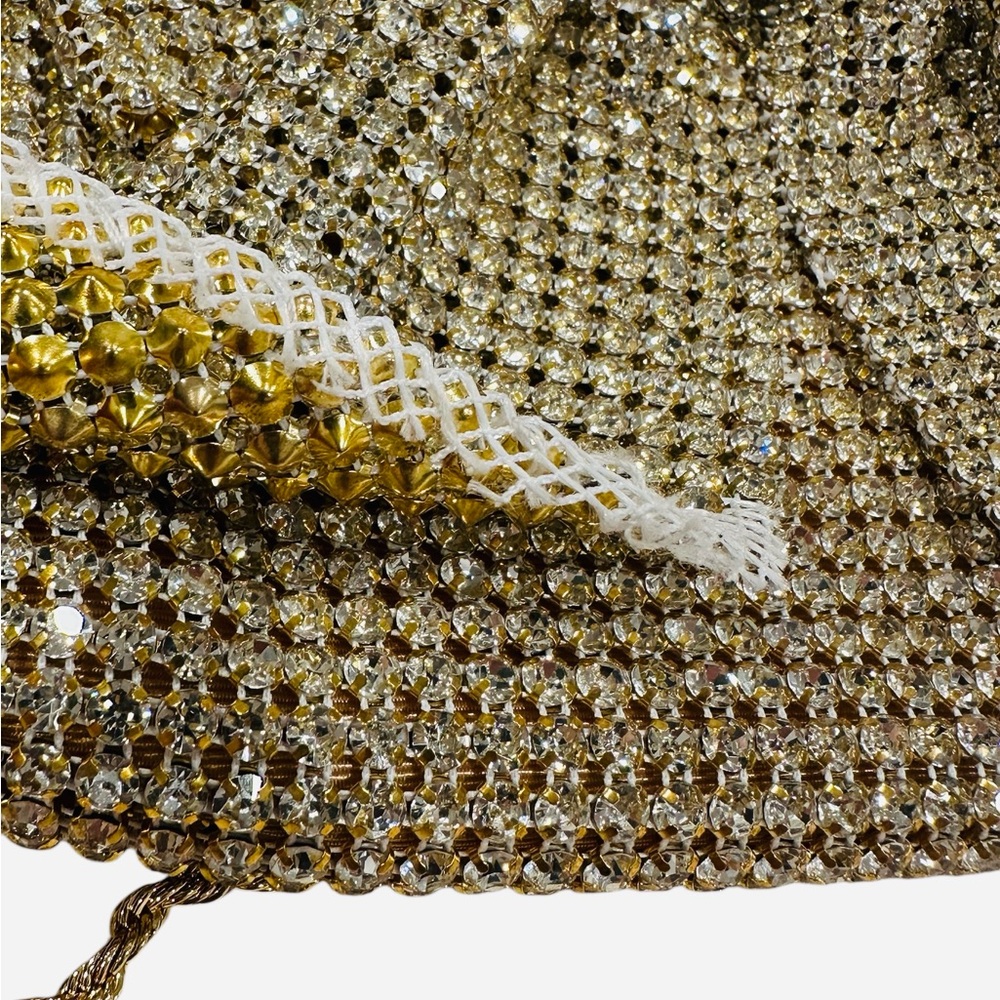 Loeffler Randall Jolene Gold Diamanté Bow Clutch - Picture 12 of 13